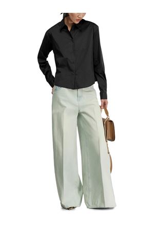 Black cotton poplin shirt SEMI COUTURE | Y5WK08Y690